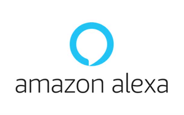 The amazon alexa logo is shown on a white background
