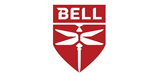A red shield with a dragonfly and the word bell on it.