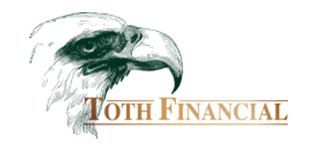 A toth financial logo with an eagle on it