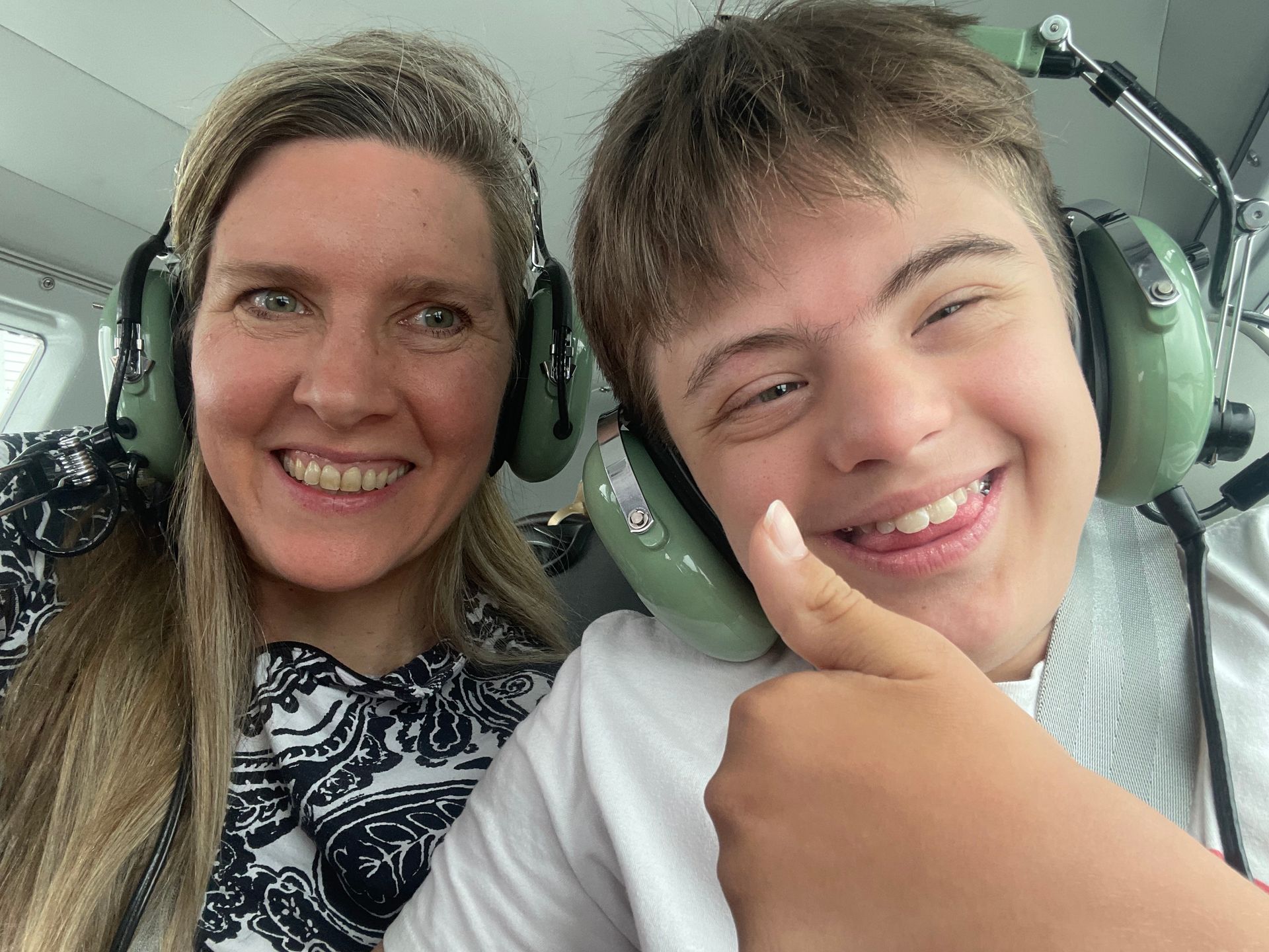 Disabled teen and mother on volunteer pilot flight