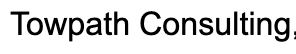A black and white logo for towpath consulting
