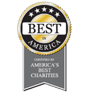 A badge that says `` best in america '' is certified by america 's best charities.