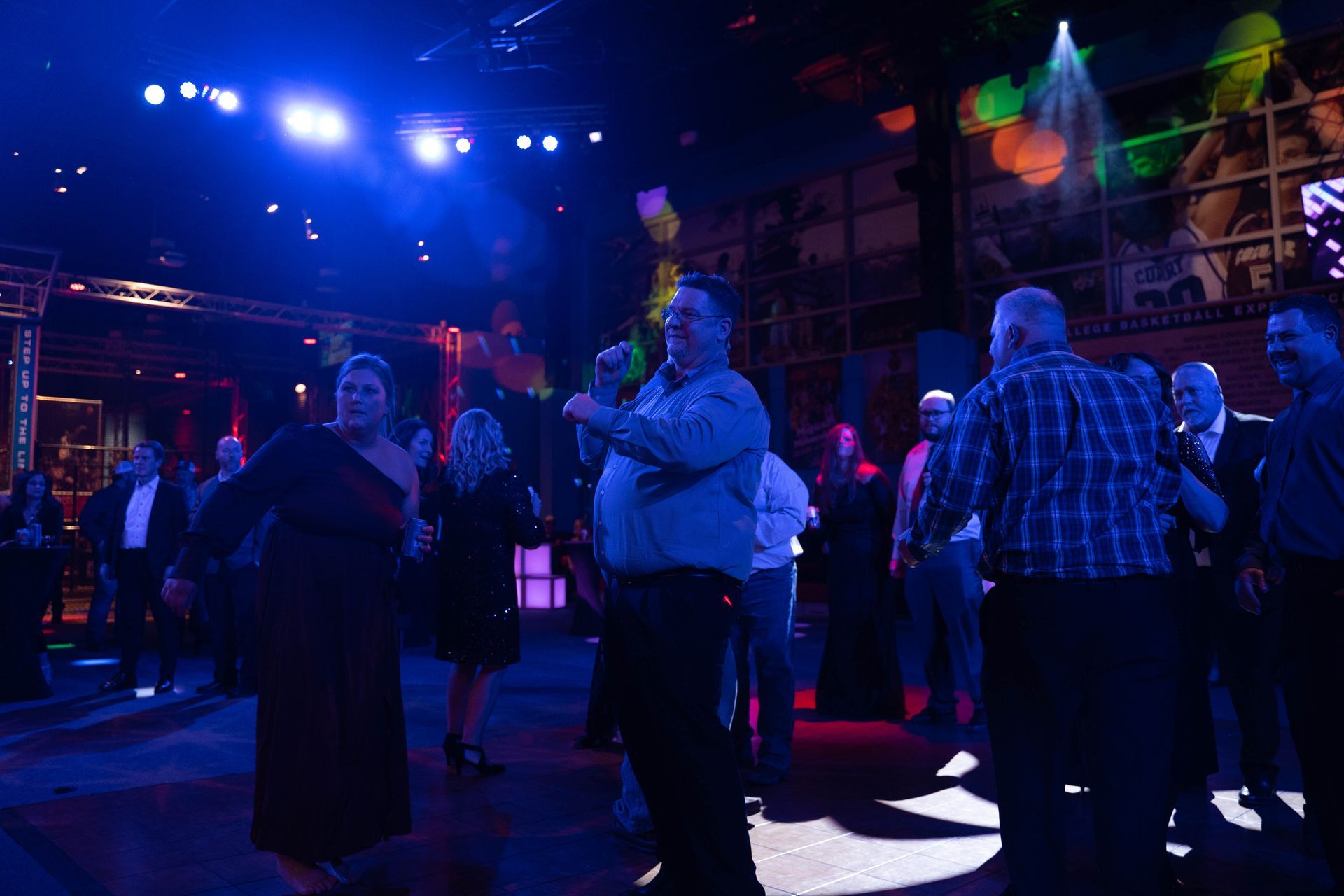 MAny people are dancing at the ICL 100 year anniversary party