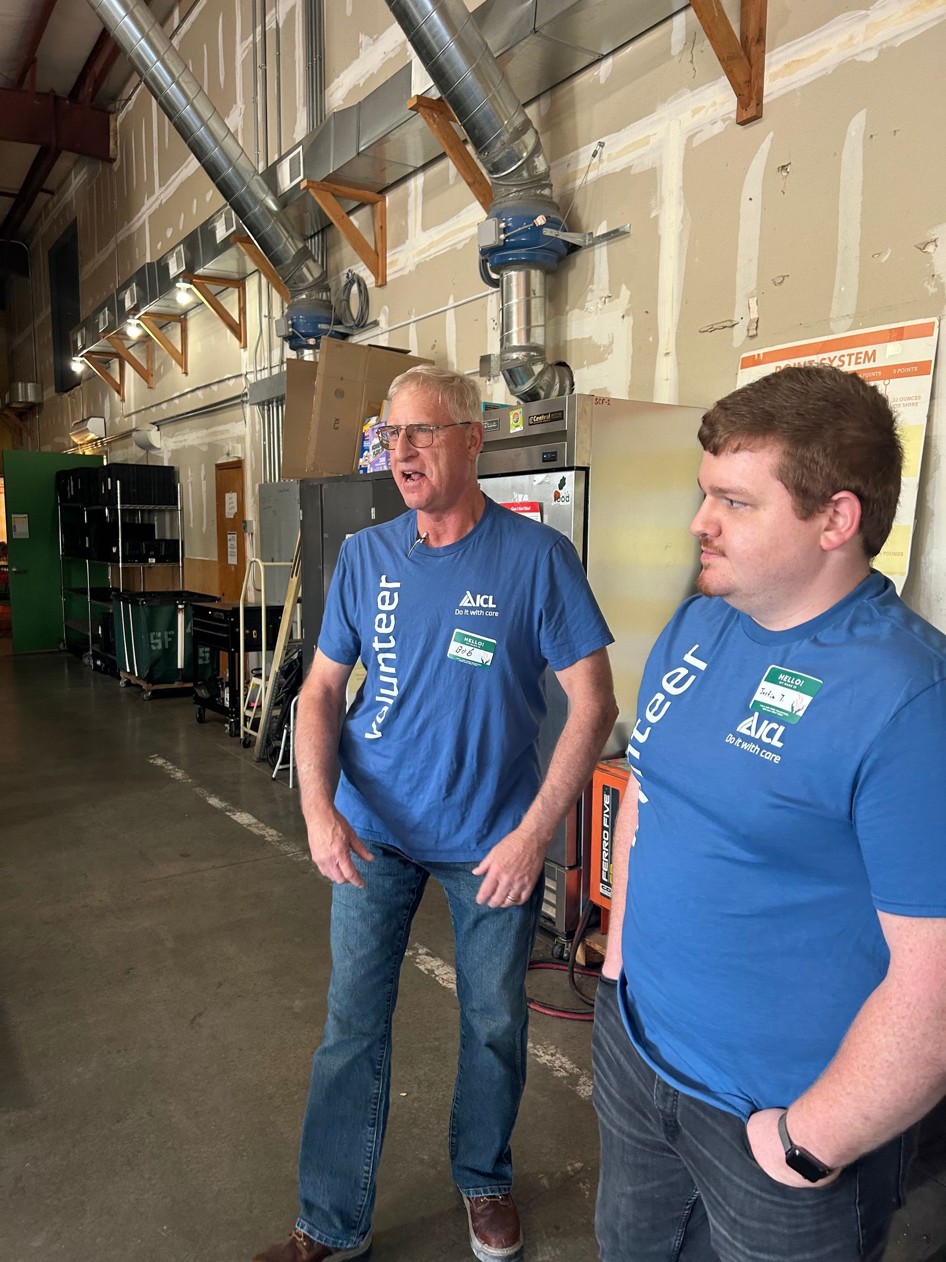 ICL employees are food drive volunteers.