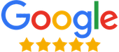 Google logo with four stars below.