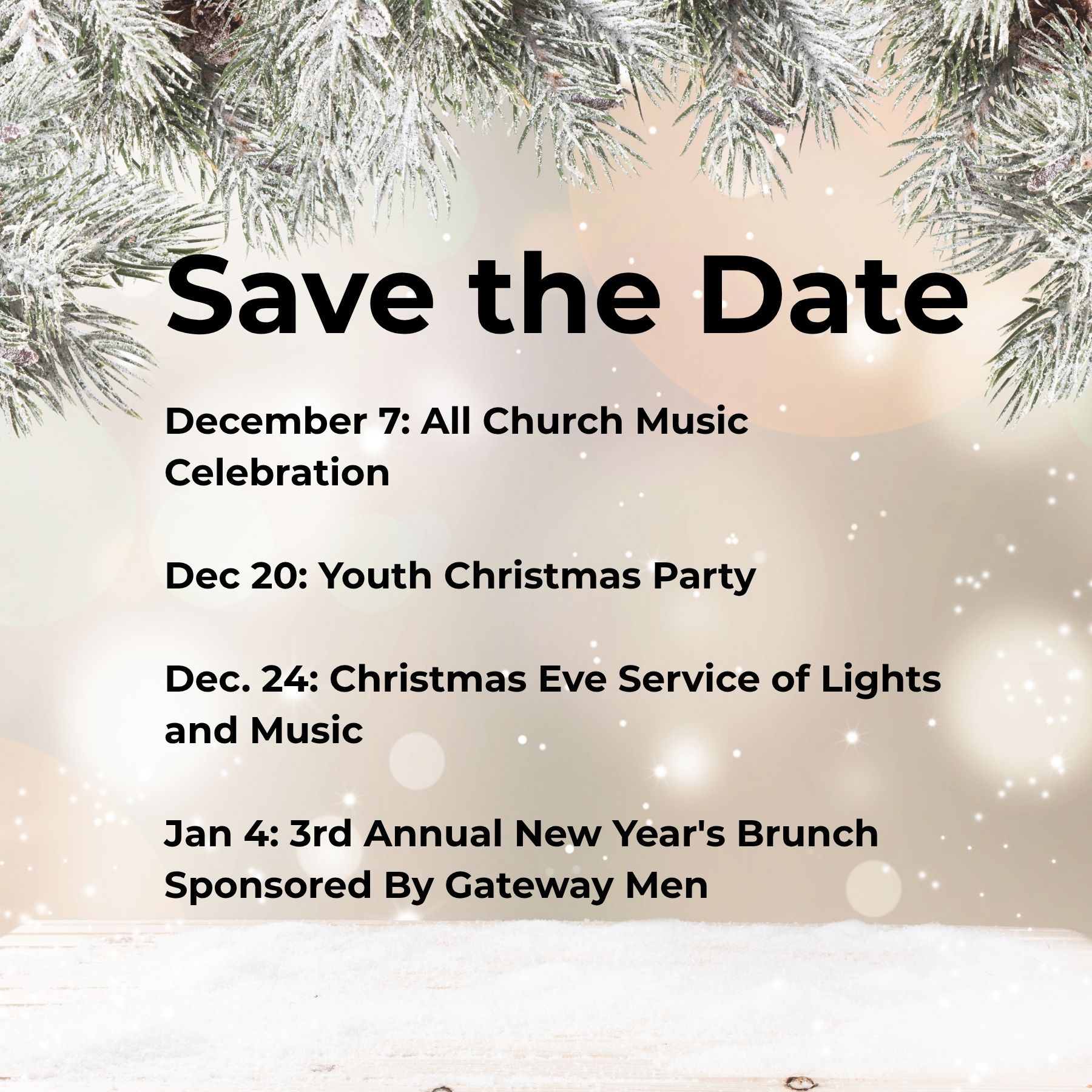 Save the special dates for the 2025 holidays