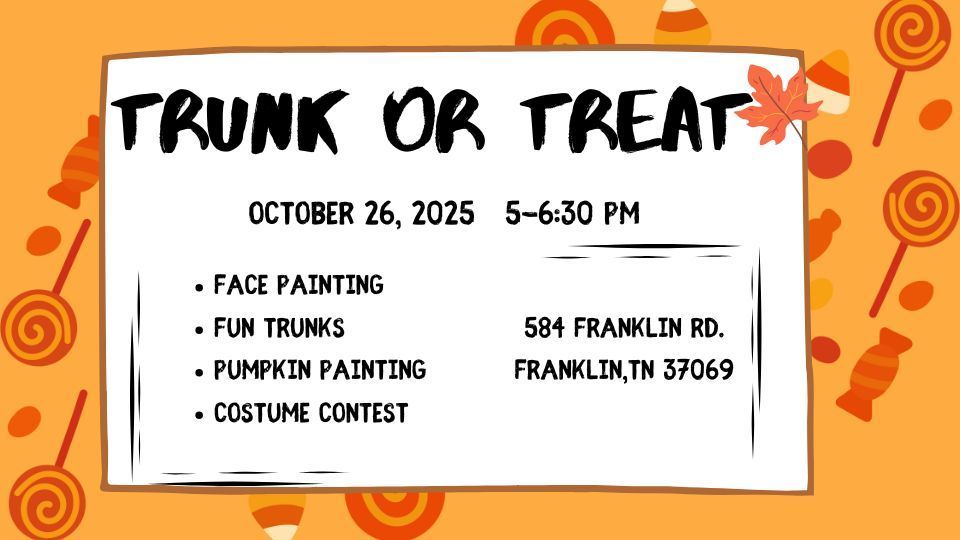 Trunk or Treat invite