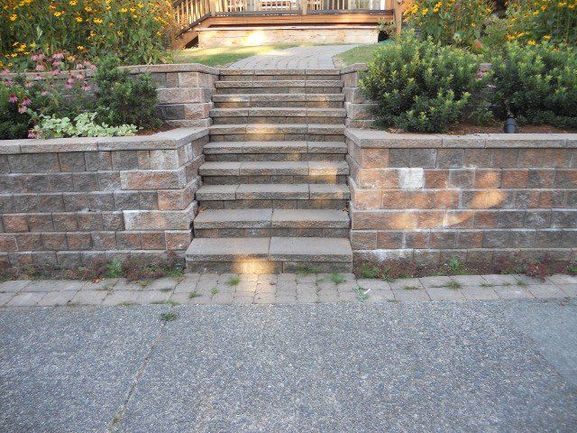 Retaining Wall and Steps, Landscape Contractors