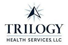 The logo for trilogy health services llc has a compass on it.