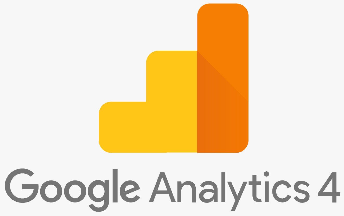 Das Logo von Google Analytics 4 ist ein gelb-orangefarbenes Balkendiagramm.