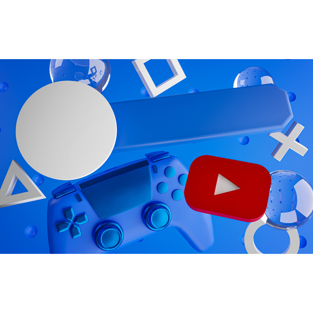 YouTube logo und ein Game-Controller