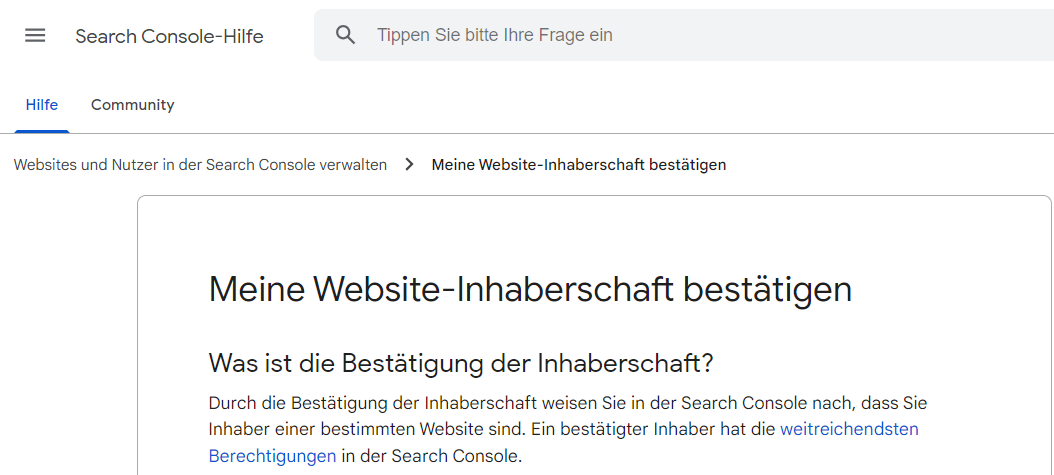 HTML-File hochladen für die Verifizierung der Google Search Console