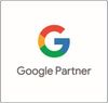 Google Partner Logo mit buntem G auf weissem Hintergrund.