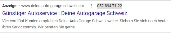 Beispiel einer Google Ads Anzeige