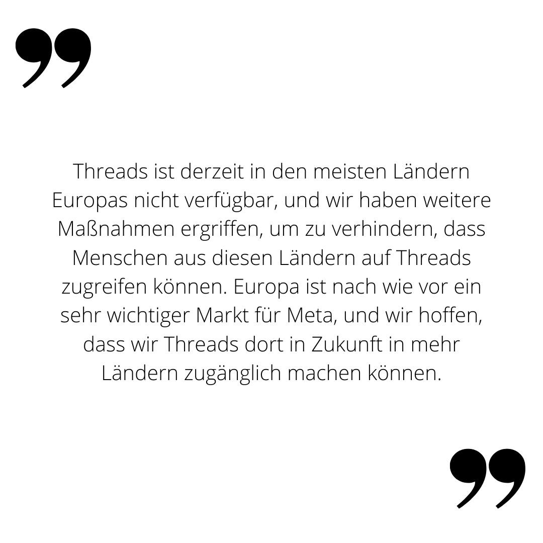 Zitat von Meta zu ihrer offiziellen Bestätigung