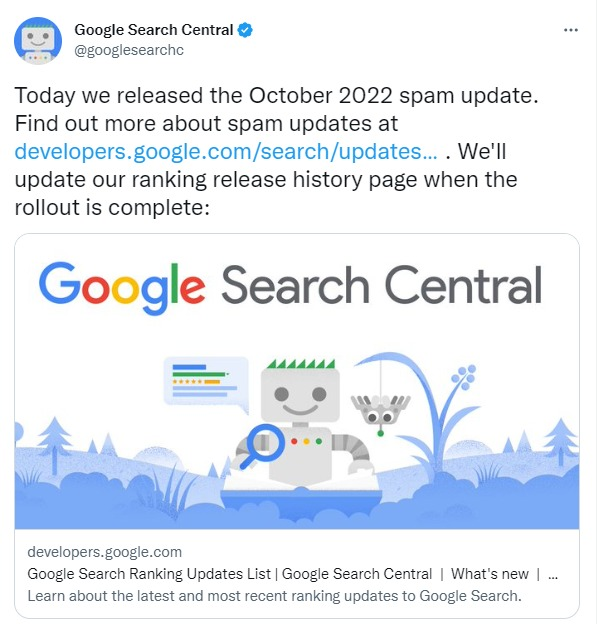 Spam Update Google Oktober 2022