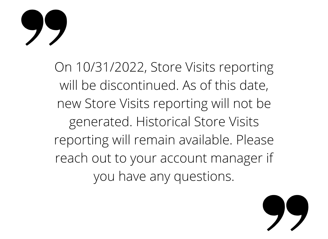 Zitat Google über Store Visits reporting