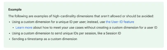 Die Grafik zeigt die Best Practices der Verwendung von Standarddimensionen und -metriken.