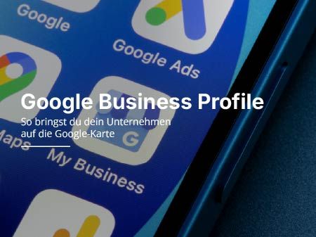 Eine Nahaufnahme von einem Google Business Profile auf einem Handybildschirm