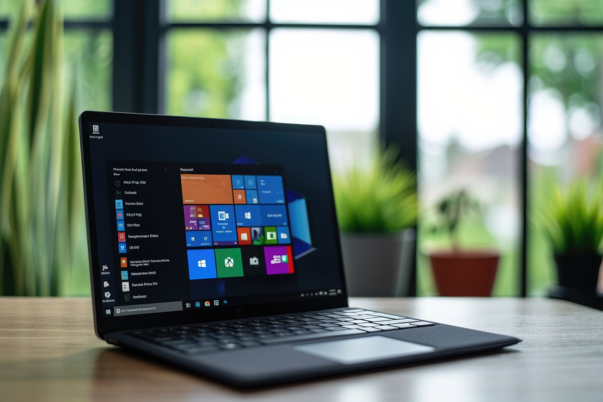 Ein Microsoft Laptop auf dem Tisch