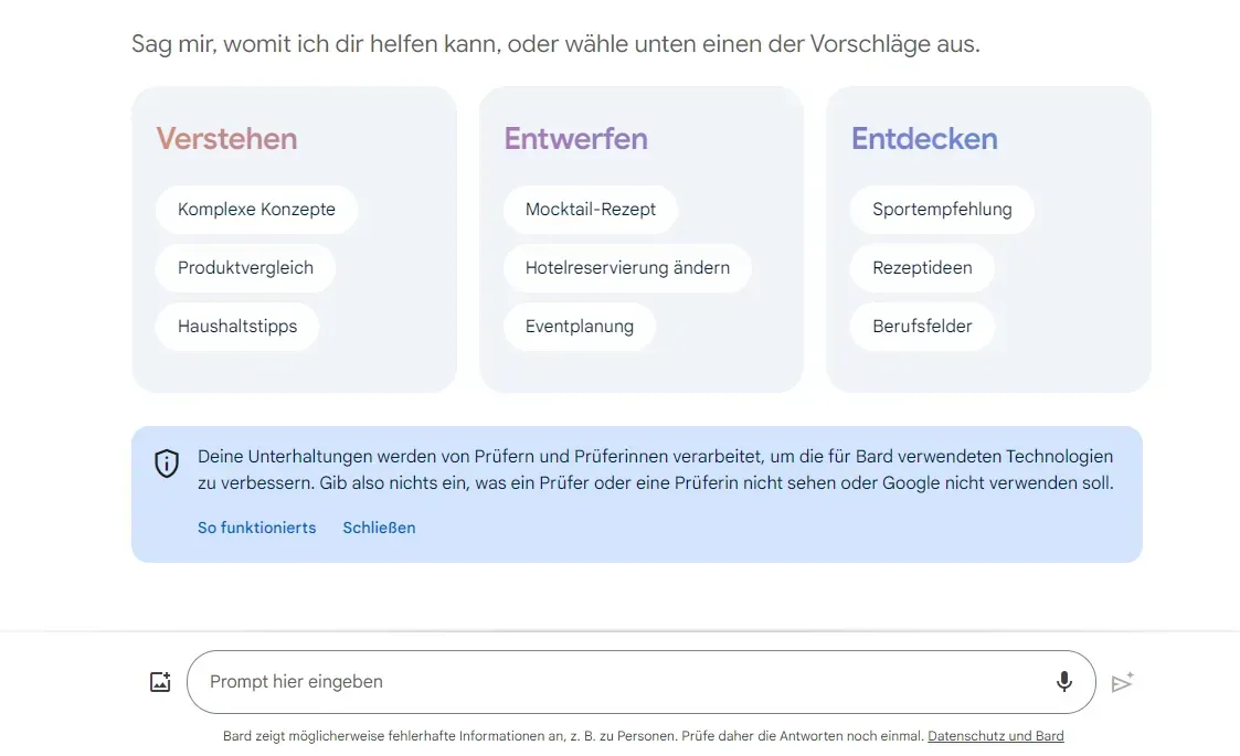 Ein Screenshot von einer KI