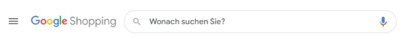 Screenshot der Google Shopping Ads Suchleiste