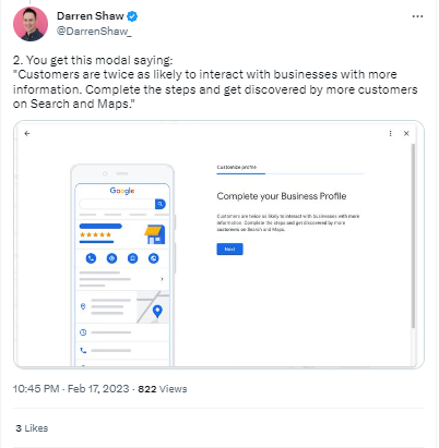 In einem twitter-beitrag von damien shaw wird erklärt, wie man mit google my business über suche und karten mehr kunden gewinnt.