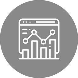 Ein Liniensymbol eines Diagramms auf einem Computerbildschirm.