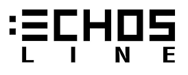 Logo ECHO LINE in un carattere squadrato e in grassetto.