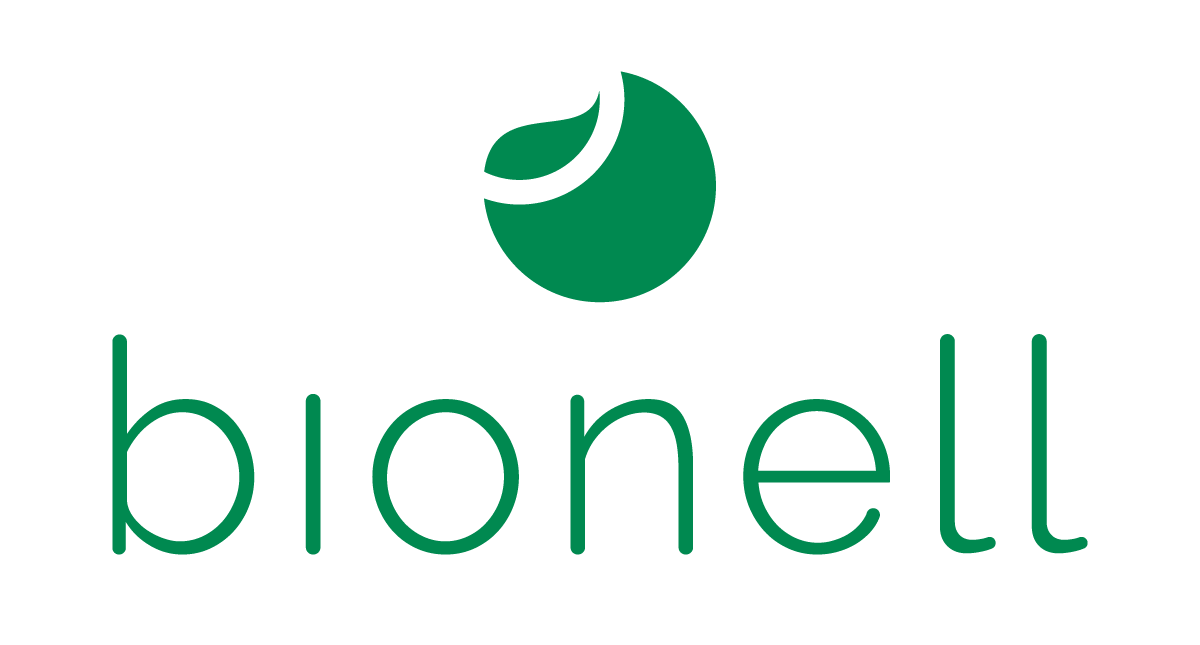 Logo verde con un cerchio e un'icona a forma di foglia sopra la parola