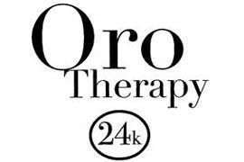 Logo di Oro Therapy, testo nero su bianco, con la scritta