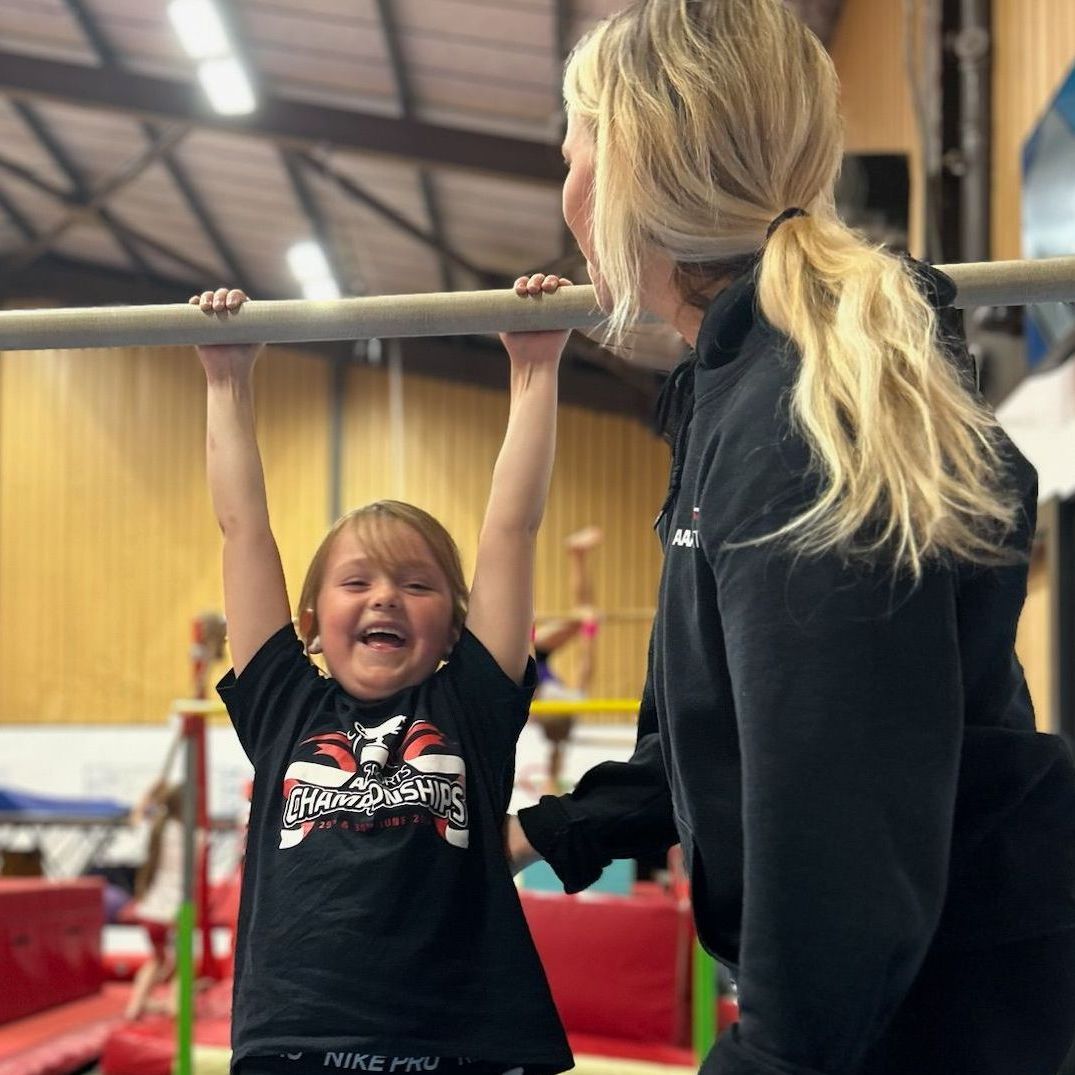 girl performing gymnastics