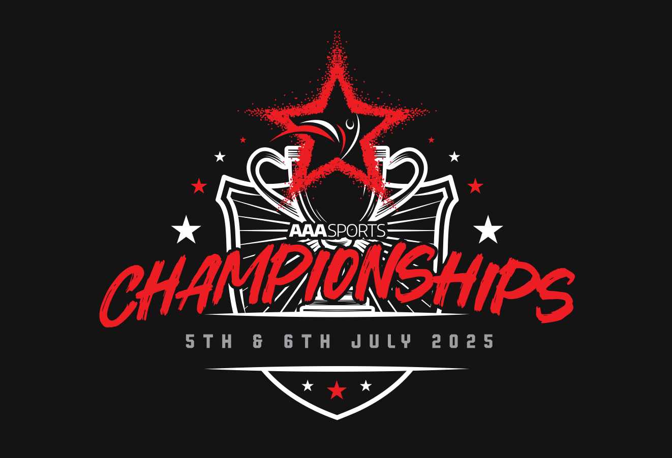A logo for the aaa sports championships with a trophy