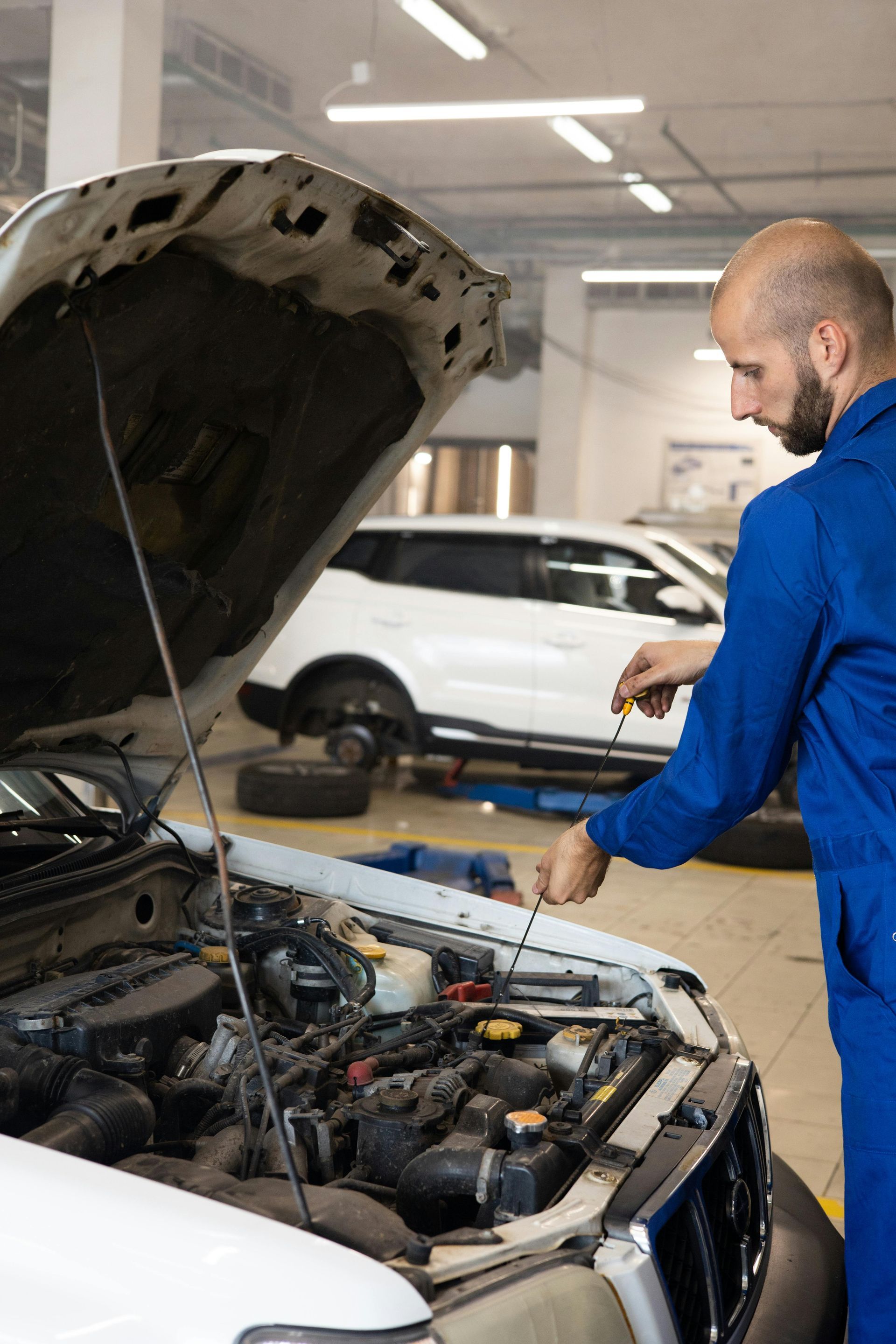 Auto Mechanic Checking Oil Level | Absolute Automotive