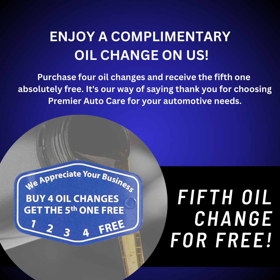 An advertisement for a complimentary oil change on us