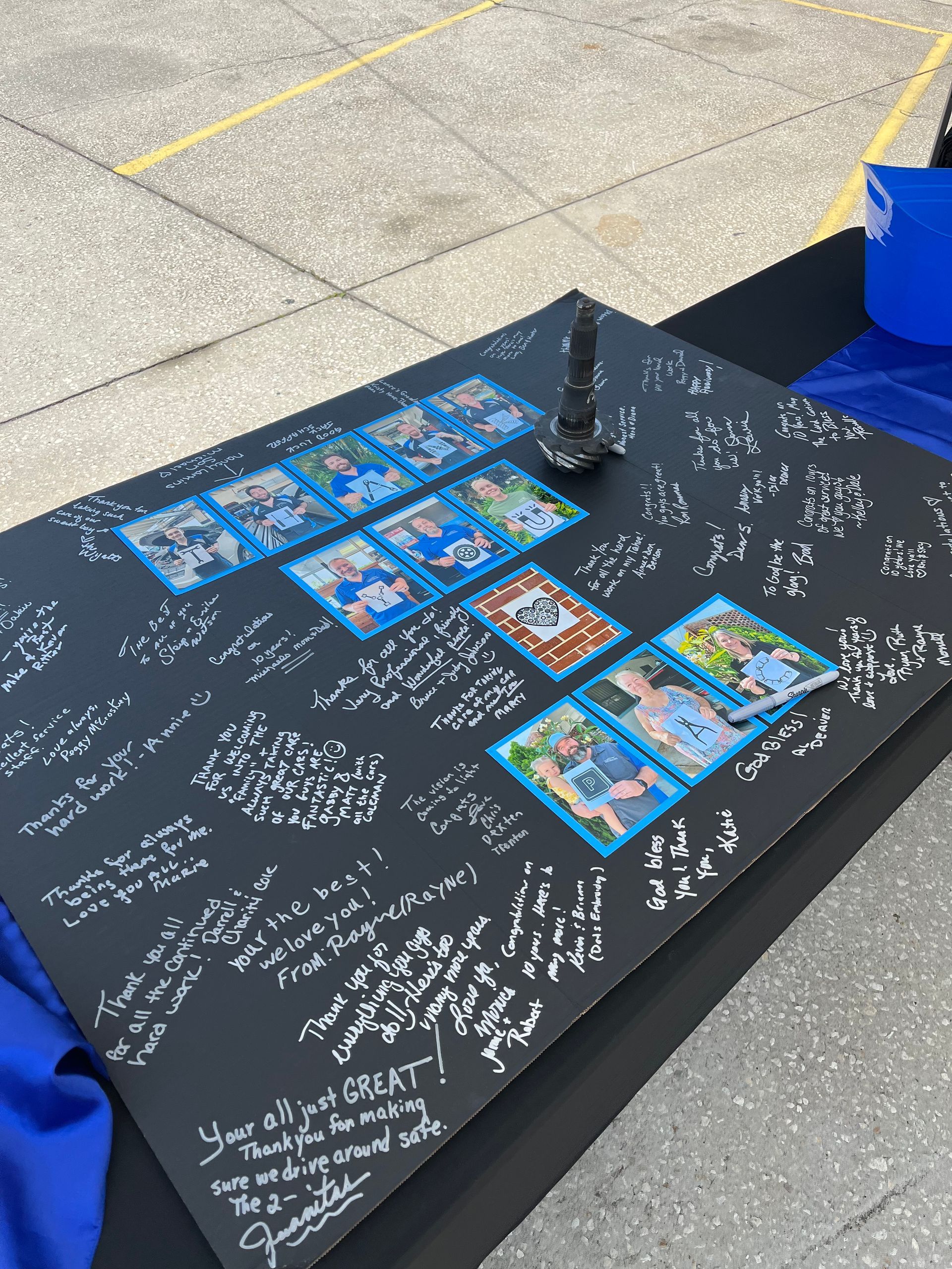 A table with a sign that says ' you 'll be great ' on it