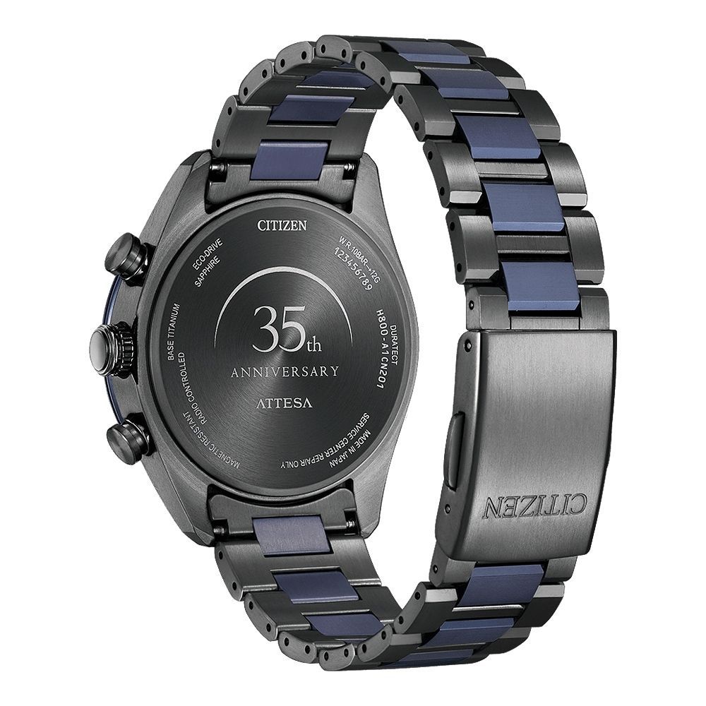 【CITIZEN 星辰】湛藍星空 限量 鈦金屬光動能電波萬年曆手錶 AT8187-75E/42mm 附提袋