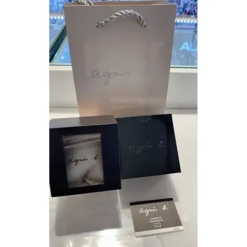 【agnes b】經典蜥蜴圖文時尚腕錶/白面 39mm (VJ52-00AM/BP9007J1)-funtastic方采