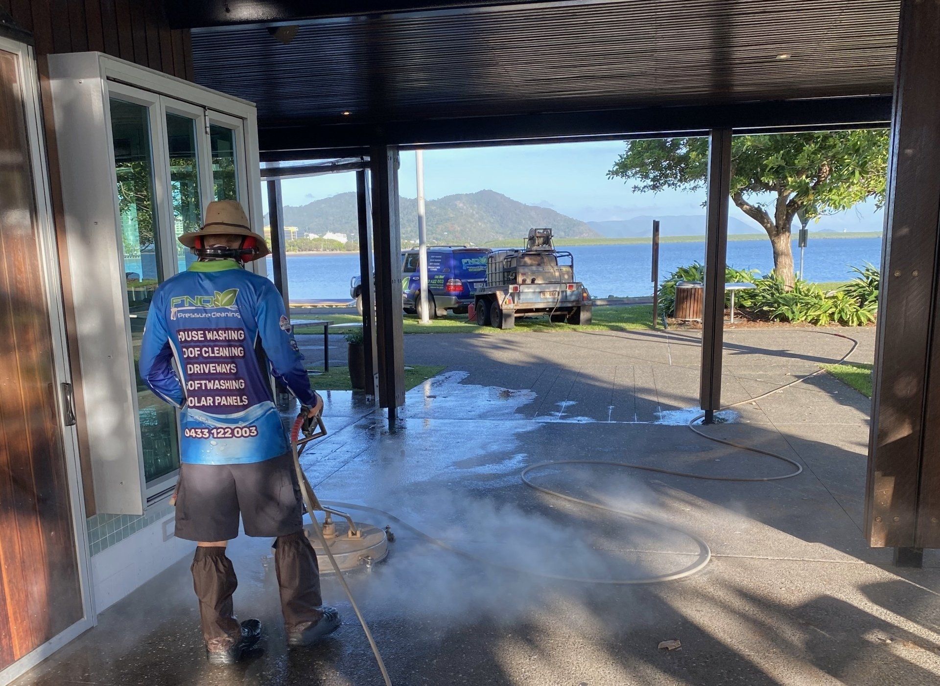 Close Up Of Cleaning The Hallway — FNQ Pressure Cleaning  in Atherton, QLD