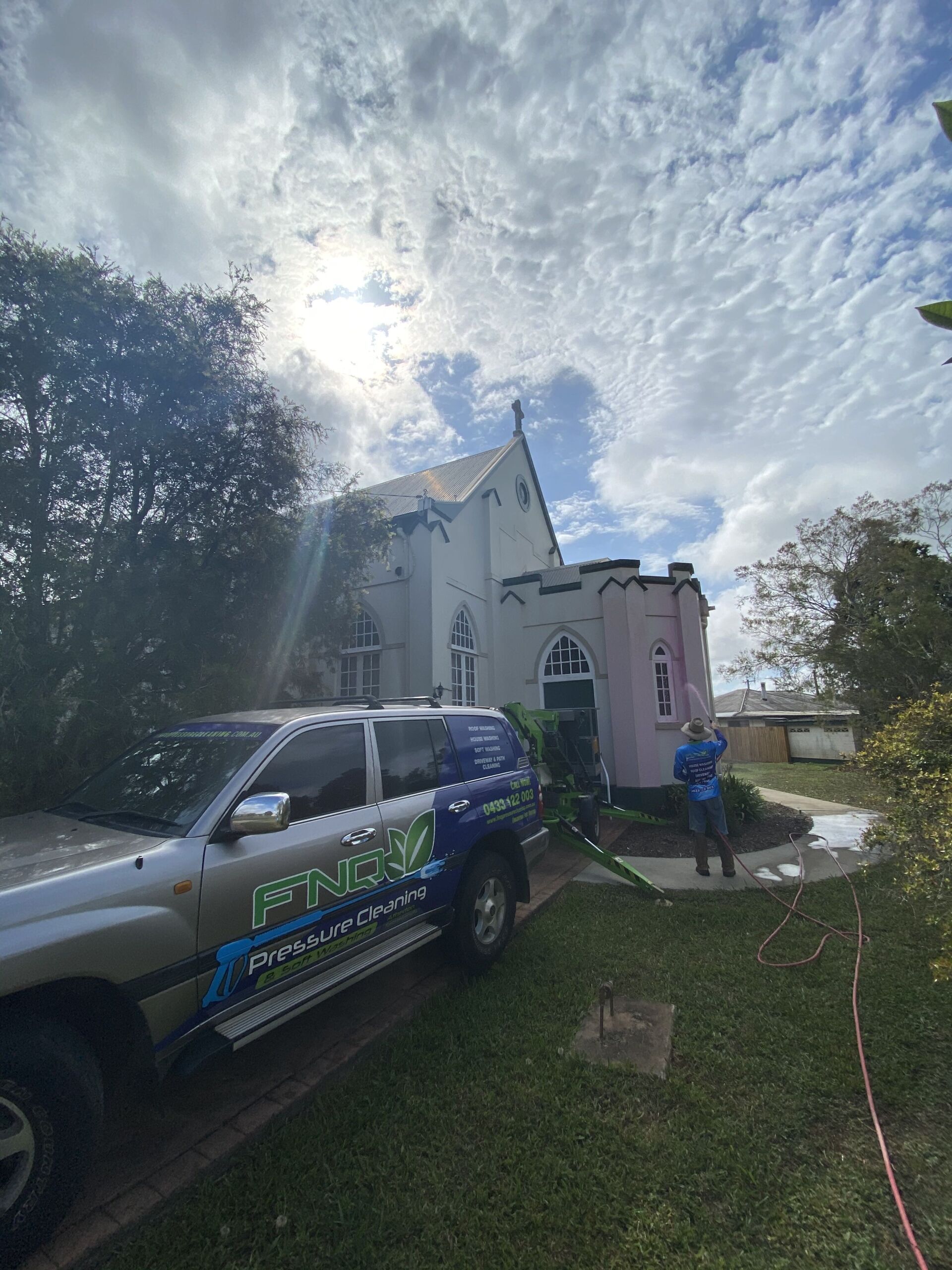 In Front Of The Church — FNQ Pressure Cleaning  in Atherton, QLD