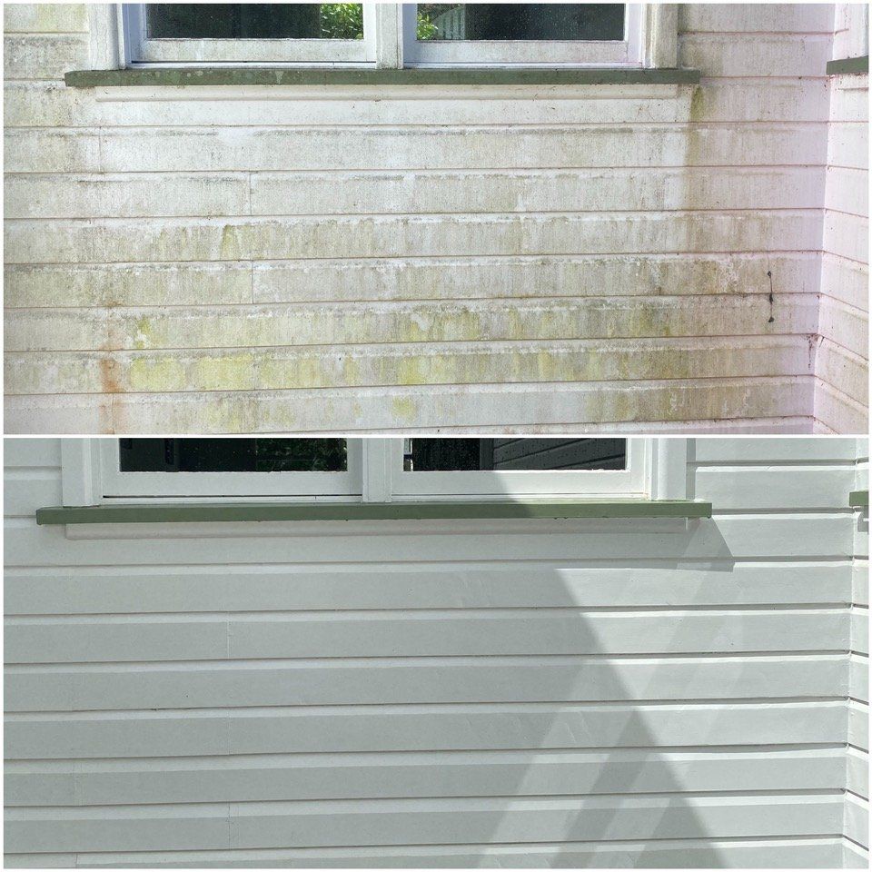 Before And After Cleaning The Wall — FNQ Pressure Cleaning  in Atherton, QLD