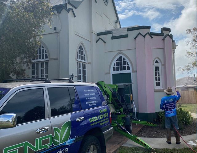 Company's Van with Equipment in Front of a House — FNQ Pressure Cleaning in Atherton, QLD