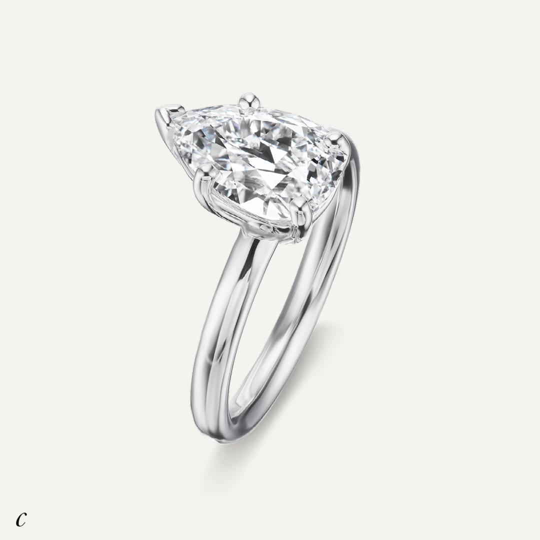 2.08ct pear shape diamond solitaire