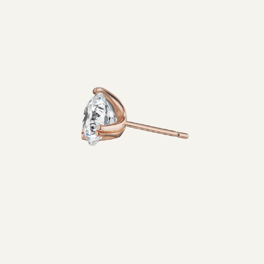 Rose gold Flowerbasket designed stud earrings