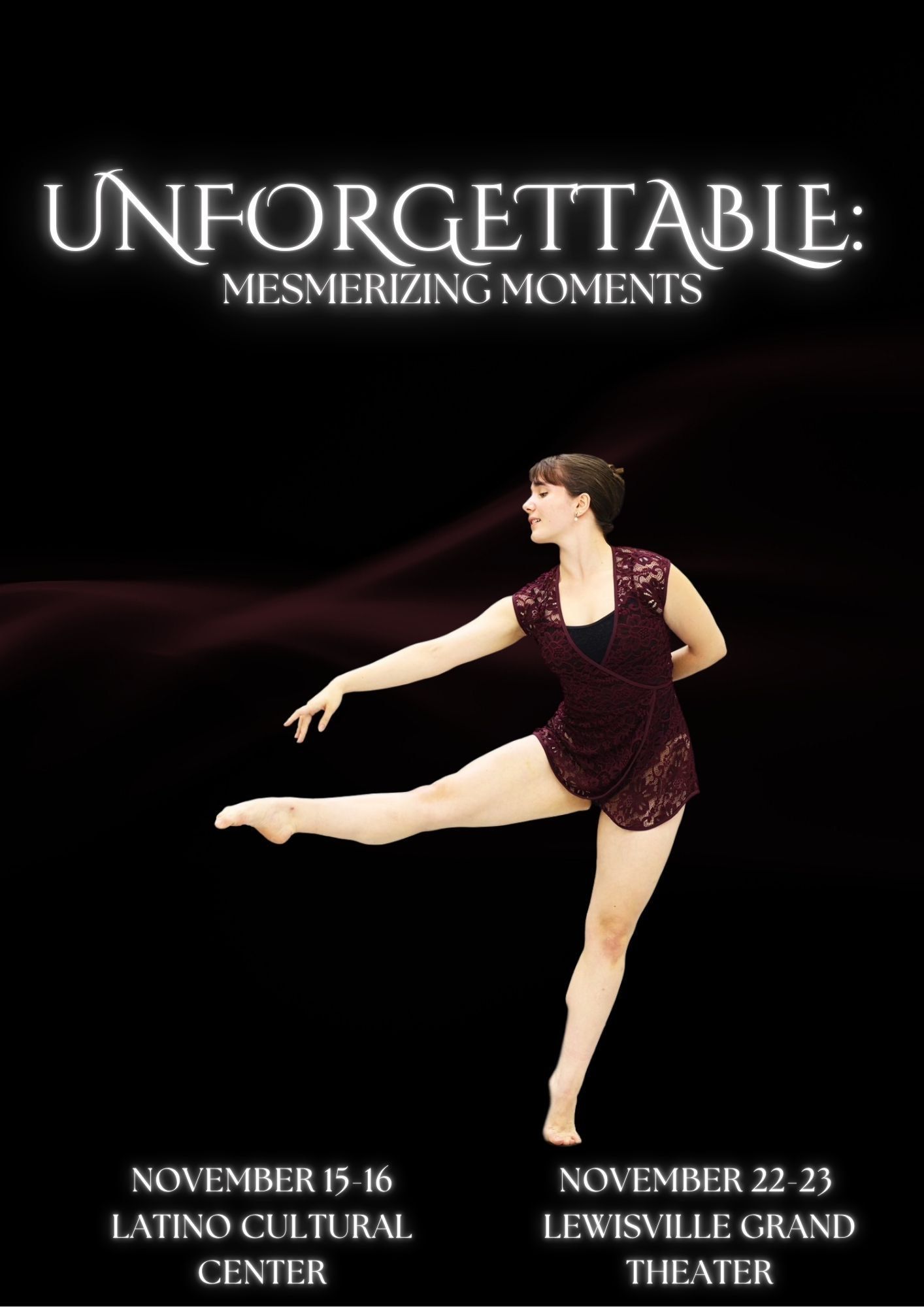 A poster for unforgettable : mesmerizing moments