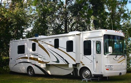 a color white recreational vehicle