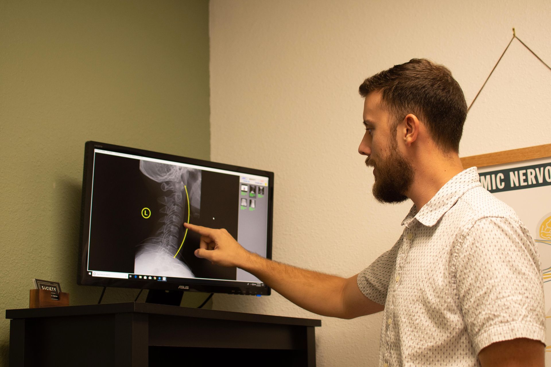 explaining a neck x-ray