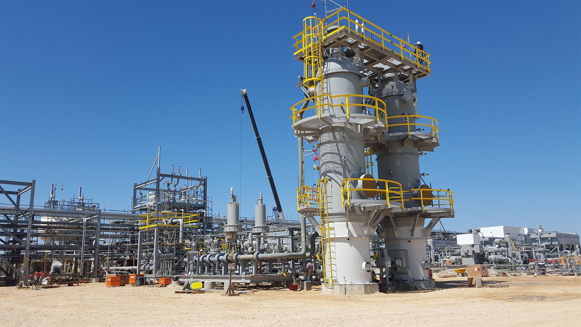 Liquified Natural Gas Plant Under Construction