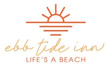 The logo for the ebb tide inn life 's a beach