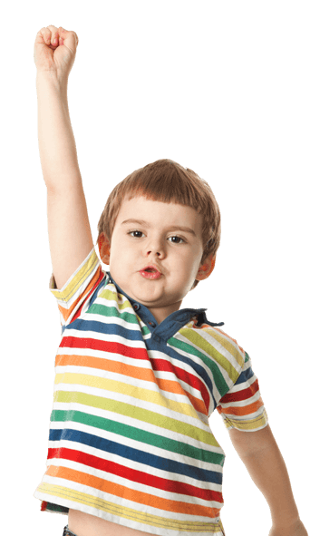 Little Boy Raised His Hand Up — Fun & Supportive Childcare Centre in Wamberal, NSW